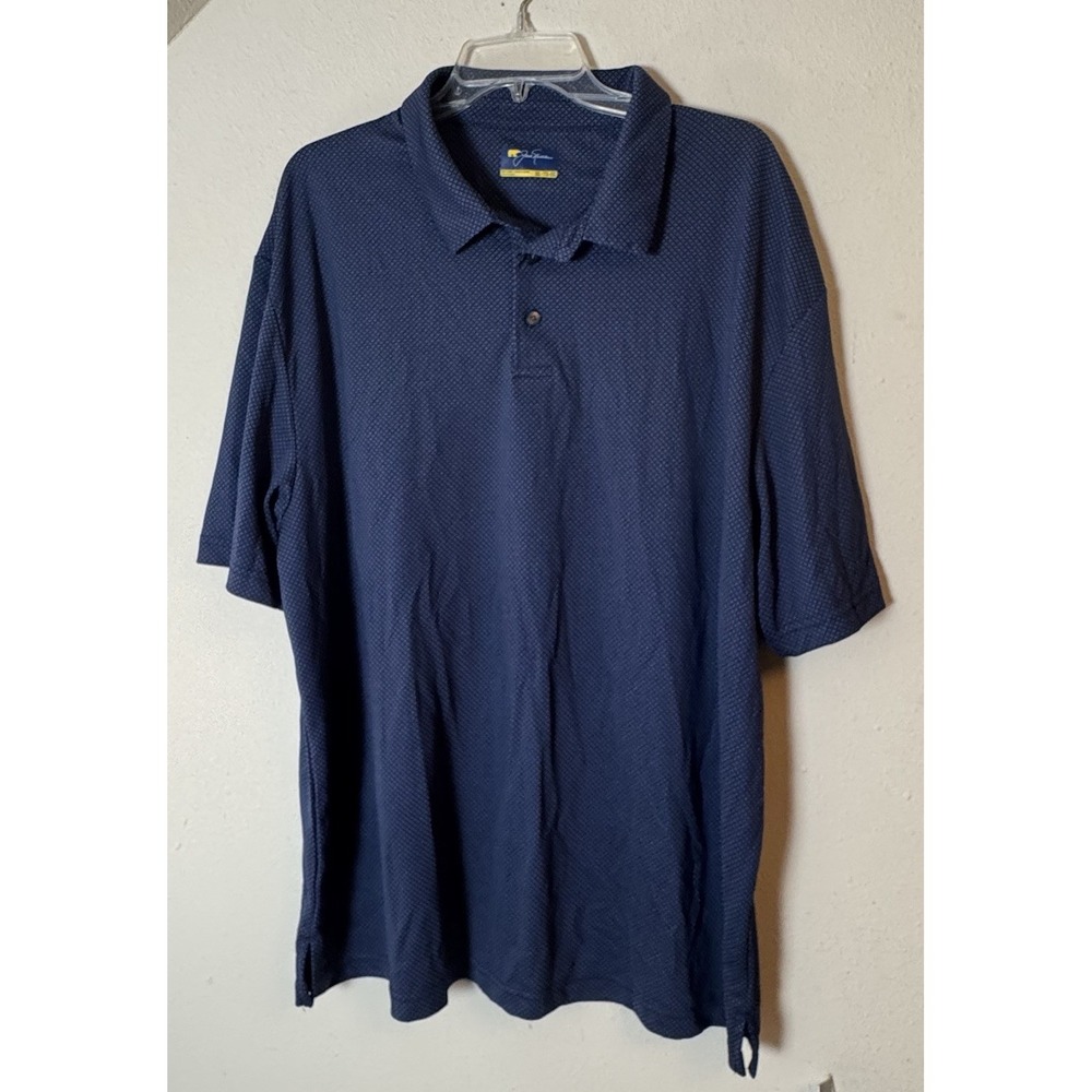 Lot 3 Jack Nicklaus Golf Polo Shirts XXL Blue Performance Casual Men Y2K